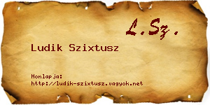 Ludik Szixtusz névjegykártya